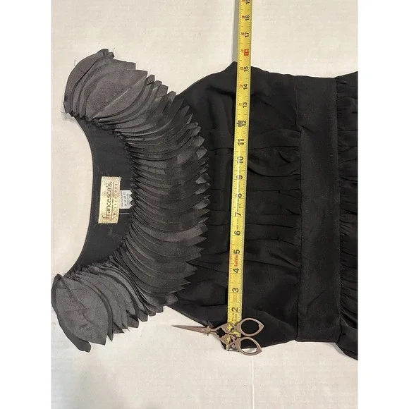 Francesca's Origami Pleated Sleeveless Sheath Party‎ Dress Size Small Black NWT - Picture 13 of 16